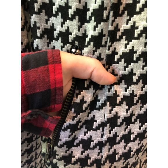 Amber Sun Women’s Black and Gray Collared Zip Up Jacket Size L - Picture 4 of 7